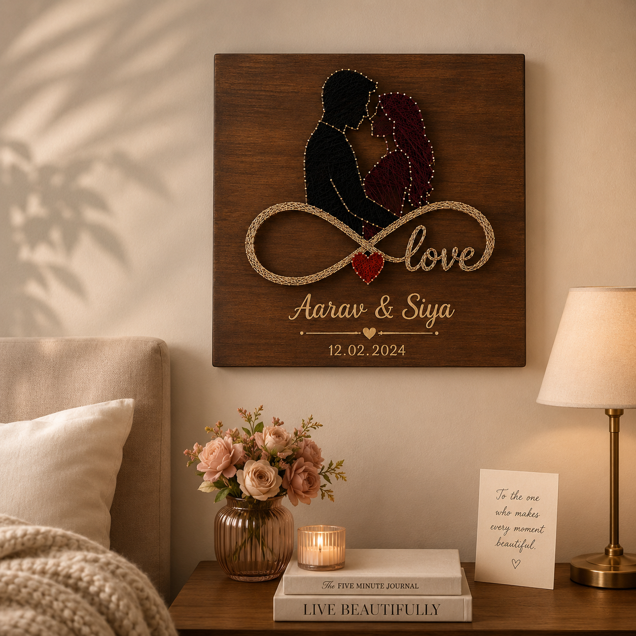 Infinite Bond A Custom tring Art Couple Gift With Love
