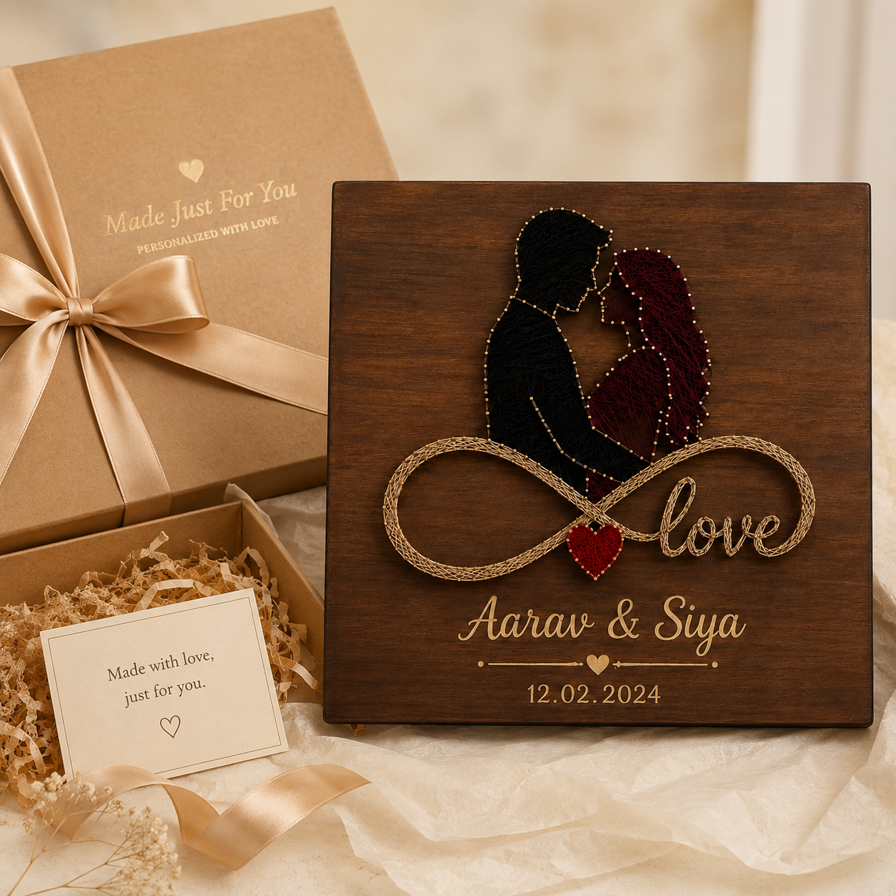 Infinite Bond A Custom tring Art Couple Gift With Love